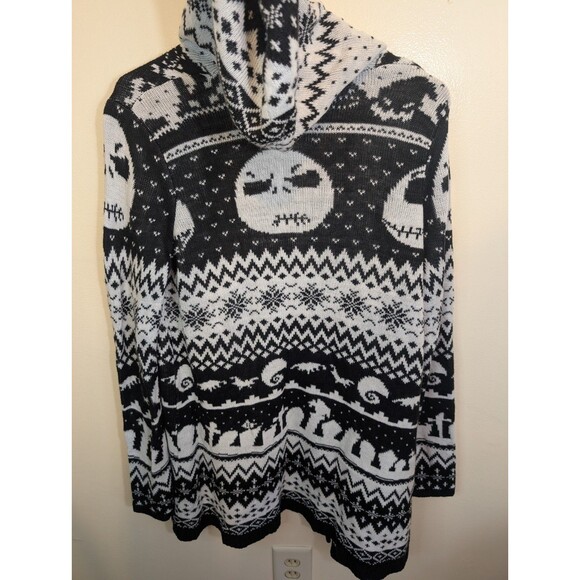 Disney the Nightmare Before Christmas Womens Cardigan Sweater Hooded Open Small - Picture 3 of 9